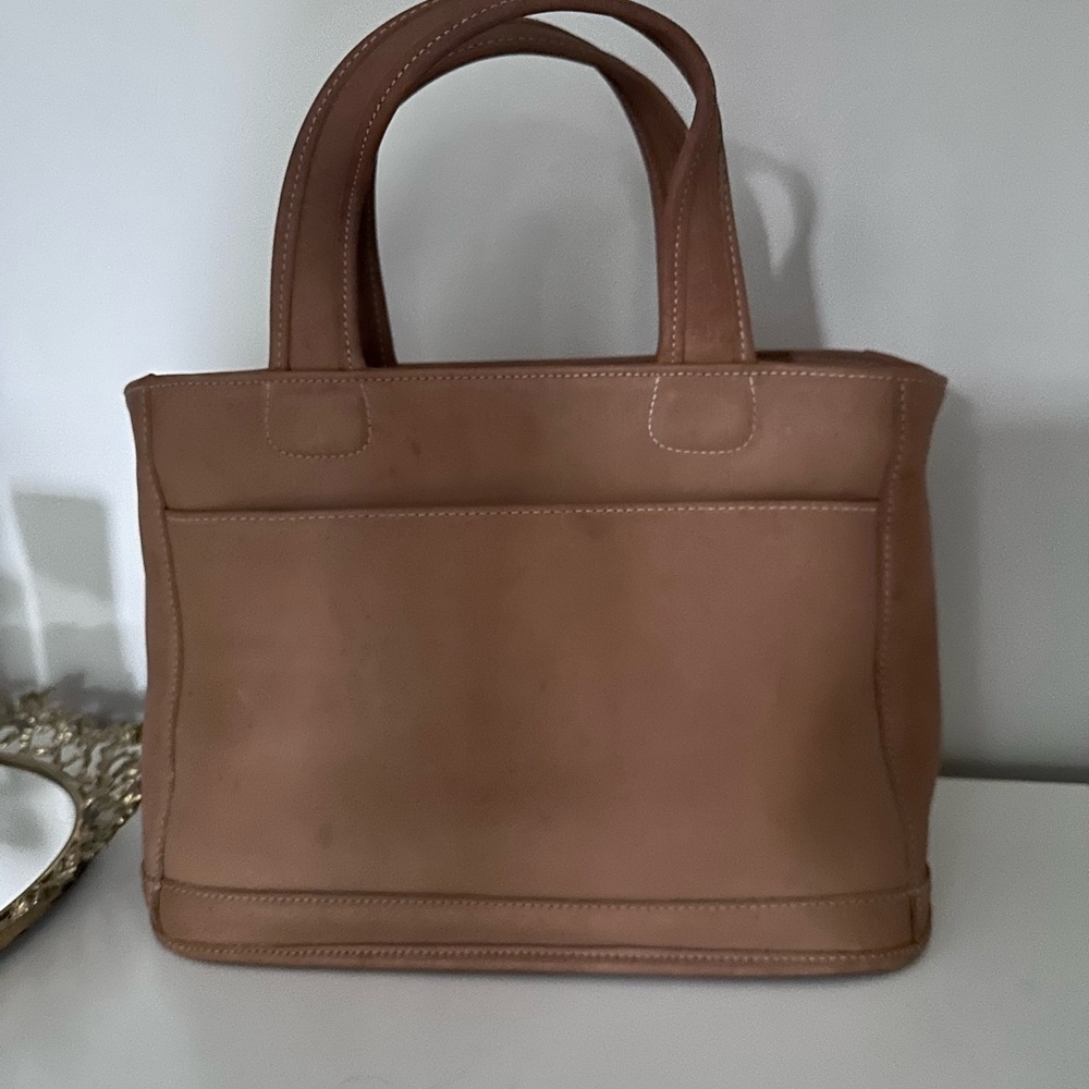 Coach Leather Tote in Warm Tan